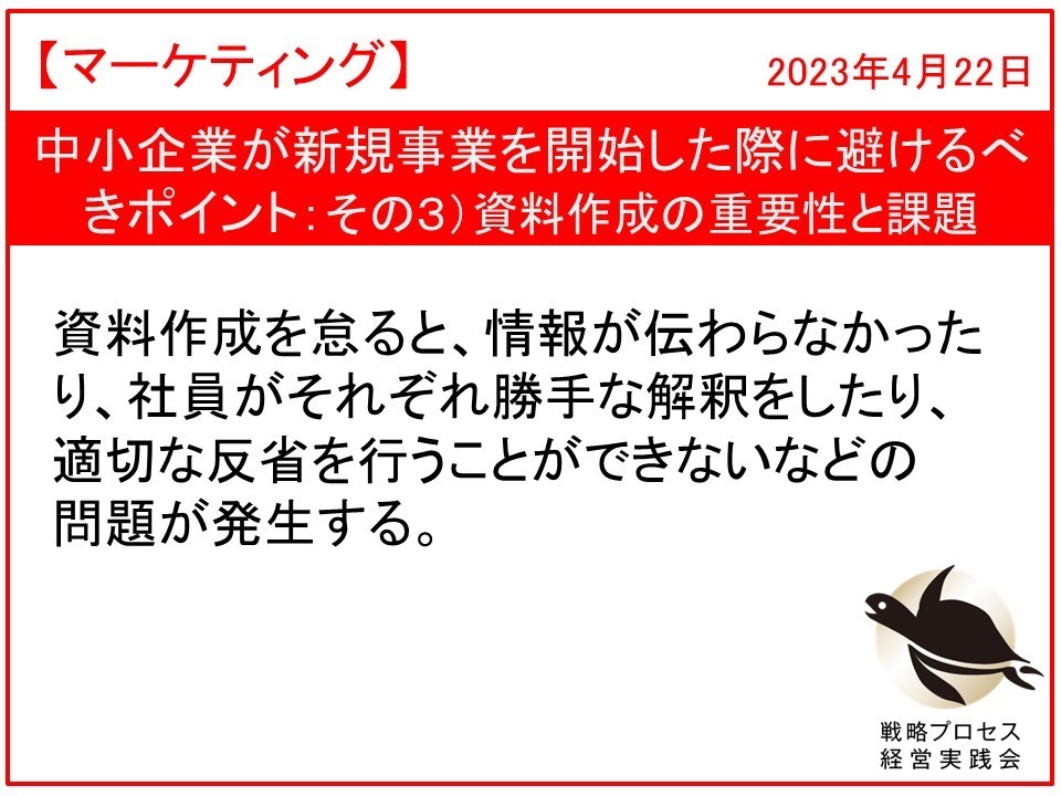 中小企業が新規事業　資料作成