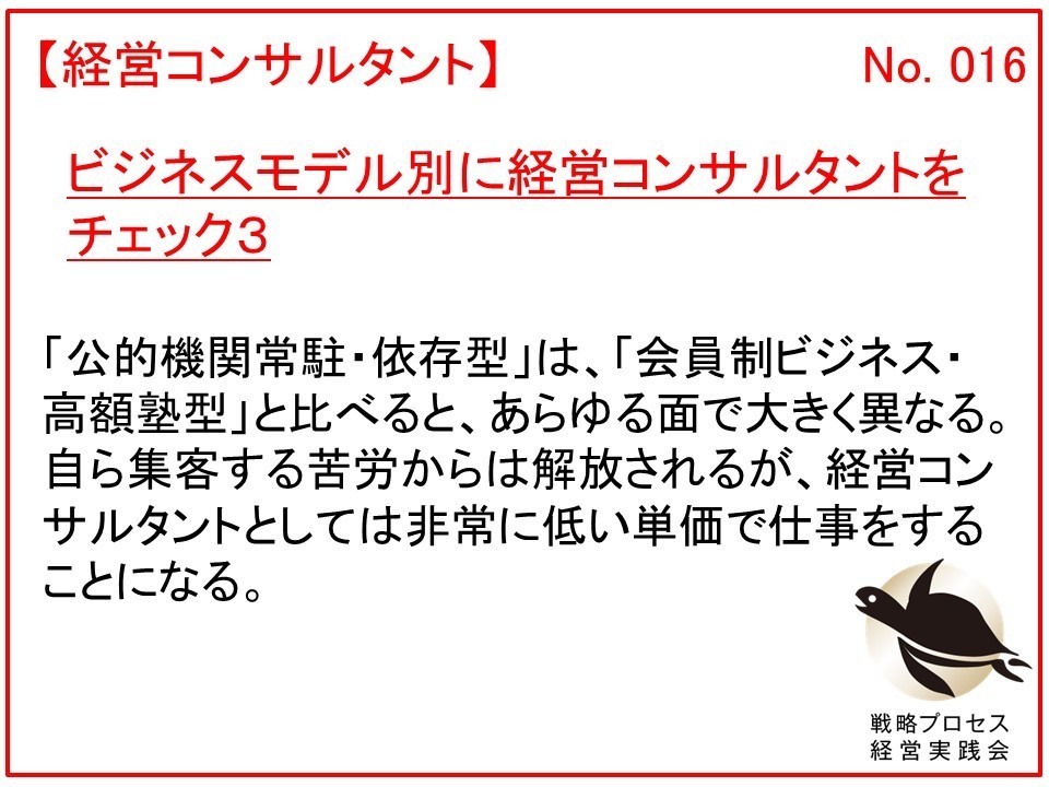 ビジネスモデル別に経営コンサルタントをチェック3