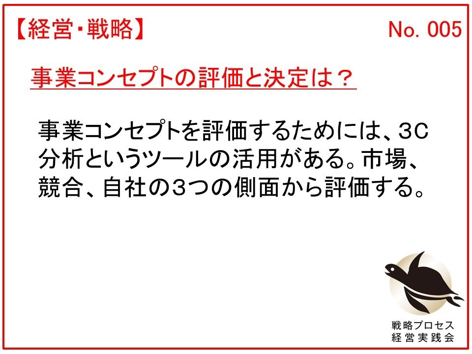 事業コンセプトの評価と決定は めるのか 中小企業向け 戦略ありき の事業構築 戦略プロセス経営実践会